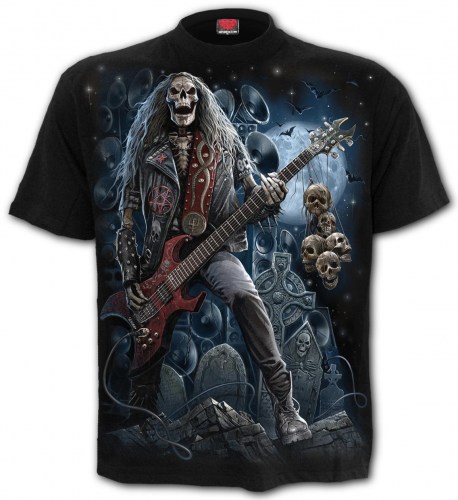 TR477600 Tshirt Grim Rocker Black Spiral Direct